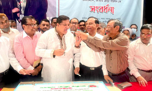 যুব ও ক্রীড়া প্রতিমন্ত্রীকে সংবর্ধনা প্রদান