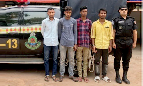 রংপুরে ৪ অপহরণকারী গ্রেফতার  করেছে র‌্যাব