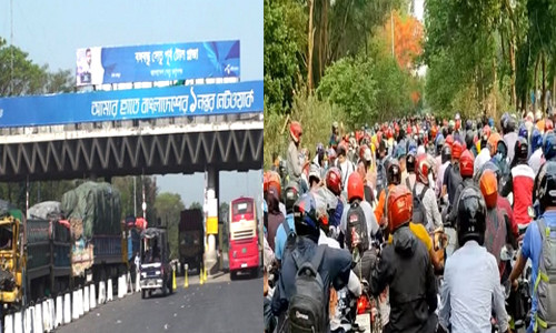 বঙ্গবন্ধু সেতুতে প্রথমবারের মত মোটরসাইকেল পারাপারে আলাদা লেন