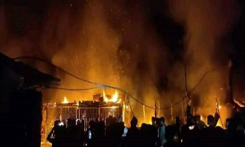 রাঙামাটি শহরের কলেজ গেইট কাঁচাবাজারে অগ্নিকাণ্ড