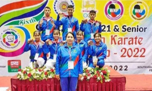 কারাতে সাউথ এশিয়ান চ্যাম্পিয়নশীপ প্রতিযোগিতায় লামার অভাবনীয় অর্জন