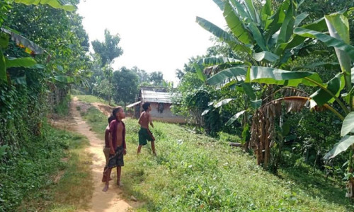 থানাচন্দ্র পাড়া গ্রামে এখনো লাগেনি উন্নয়নের ছোঁয়া