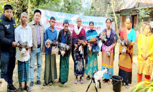 রাজস্থলীতে কারিতাসের উদ্যোগে সুফল ভোগীদের চাহিদা ভিত্তিতে সামগ্ৰী বিতরণ