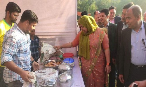 কাপ্তাই শিল্পকলা একাডেমির আয়োজনে "পালা পার্বনে পৌষ "মেলায় হাজারো মানুষের সমাগম