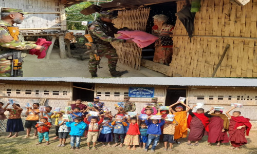 মহালছড়ি জোনের উদ্যোগে শীতবস্ত্র ও শিক্ষা সামগ্রী বিতরণ