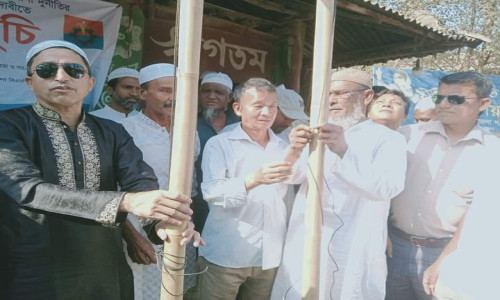 রাজস্থলীতে বিএনপি'র পূর্ব ঘোষিত ১০ দফা বাস্তবায়নের দাবীতে অবস্থান কর্মসূচি পালন