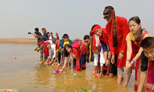 লংগদুতে বৈশ বিজু উপদযাপন করেছে বৌদ্ধ ধর্মীয়রা