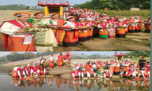 কর্ণফুলী নদীতে ফুল ভাসানোর মাধ্যমে শুরু বিষু উৎসব