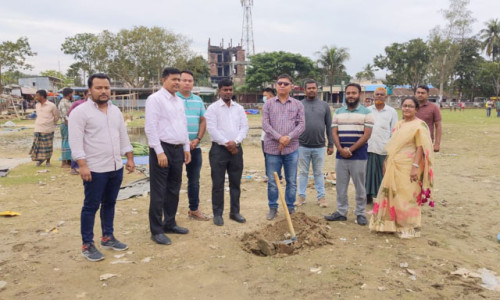বাঘাইছড়িতে শেখ রাসেল মিনি স্টেডিয়ামের কাজ উদ্বোধন