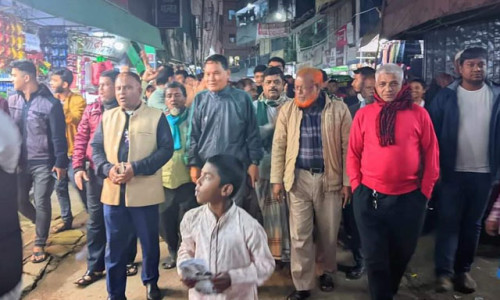 কাপ্তাইয়ে দীপংকর তালুকদার এর পক্ষে সরব নেতাকর্মী