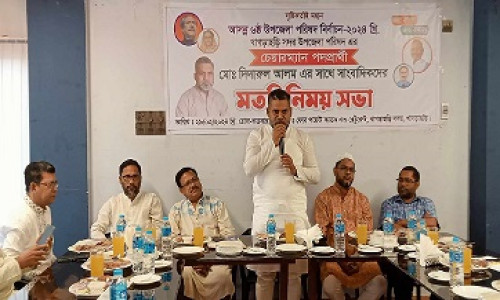 সাংবাদিকদের সাথে সম্ভাব্য উপজেলা চেয়ারম্যান প্রার্থীর মতবিনিময়