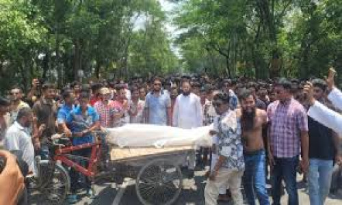 নিহত তরুণের লাশ নিয়ে ঢাকা-খুলনা মহাসড়ক অবরোধ