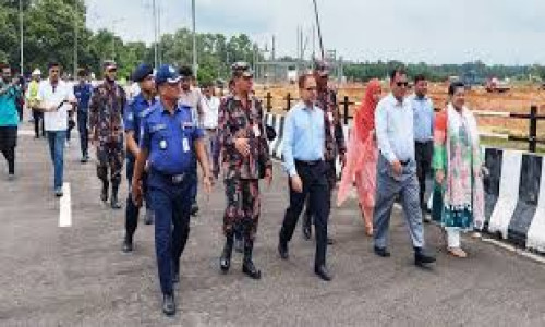 রামগড় স্থলবন্দরের উন্নয়ন কাজ পরিদর্শনে বন্দর কর্তৃপক্ষের চেয়ারম্যান