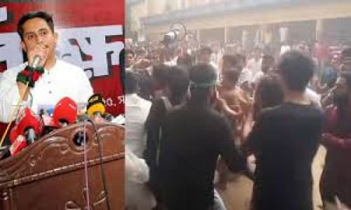 বগুড়ায় সারজিসের উপস্থিতিতে এনসিপির সমাবেশে দফায় দফায় মারামারি